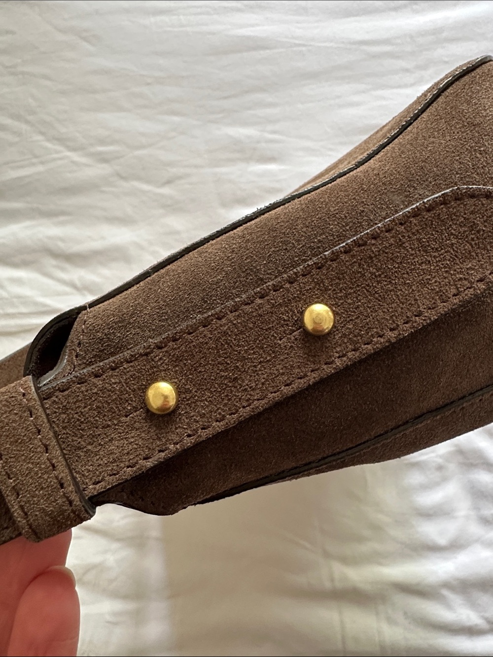 NWOT Clare V Fleurine Bag in Chocolate Suede - Picture 5 of 7